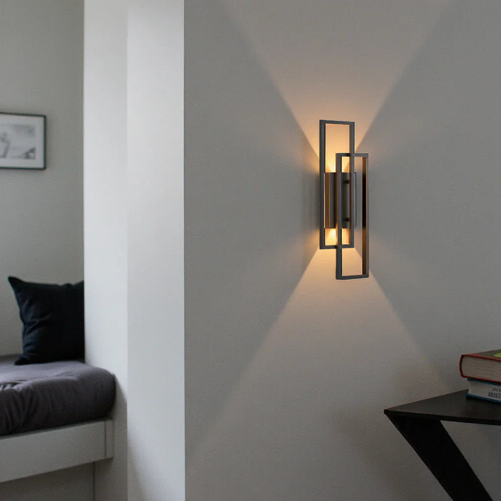 Double Rectangle Frame Wall-Mounted LED Light Fixture