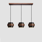 Travertine-Look Cylindrical Pendant Light (E27 Socket)