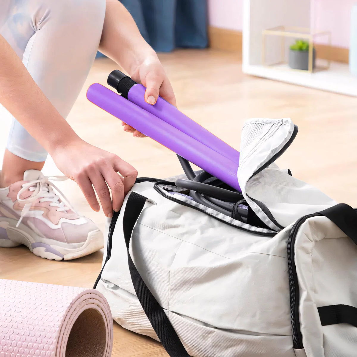 Pilates Bar Joint-Friendly Adjustable Resistance Bands