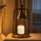 Cone Shade Metal Frame Electric Candle Warmer Lamp