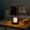 Candle Warmer Lamp for Tabletop with Black Metal Arch Design