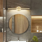Minimalist Wall Lamp with LED Mirror – Black and Gold Design