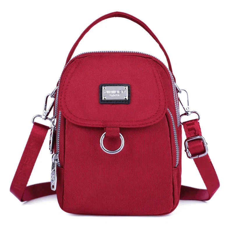 Handbag Ample Storage Multiple Zip Pockets Removable Strap