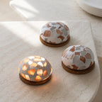 Textured Mineral Rechargeable Bedside Lamp (12-Hour Battery)