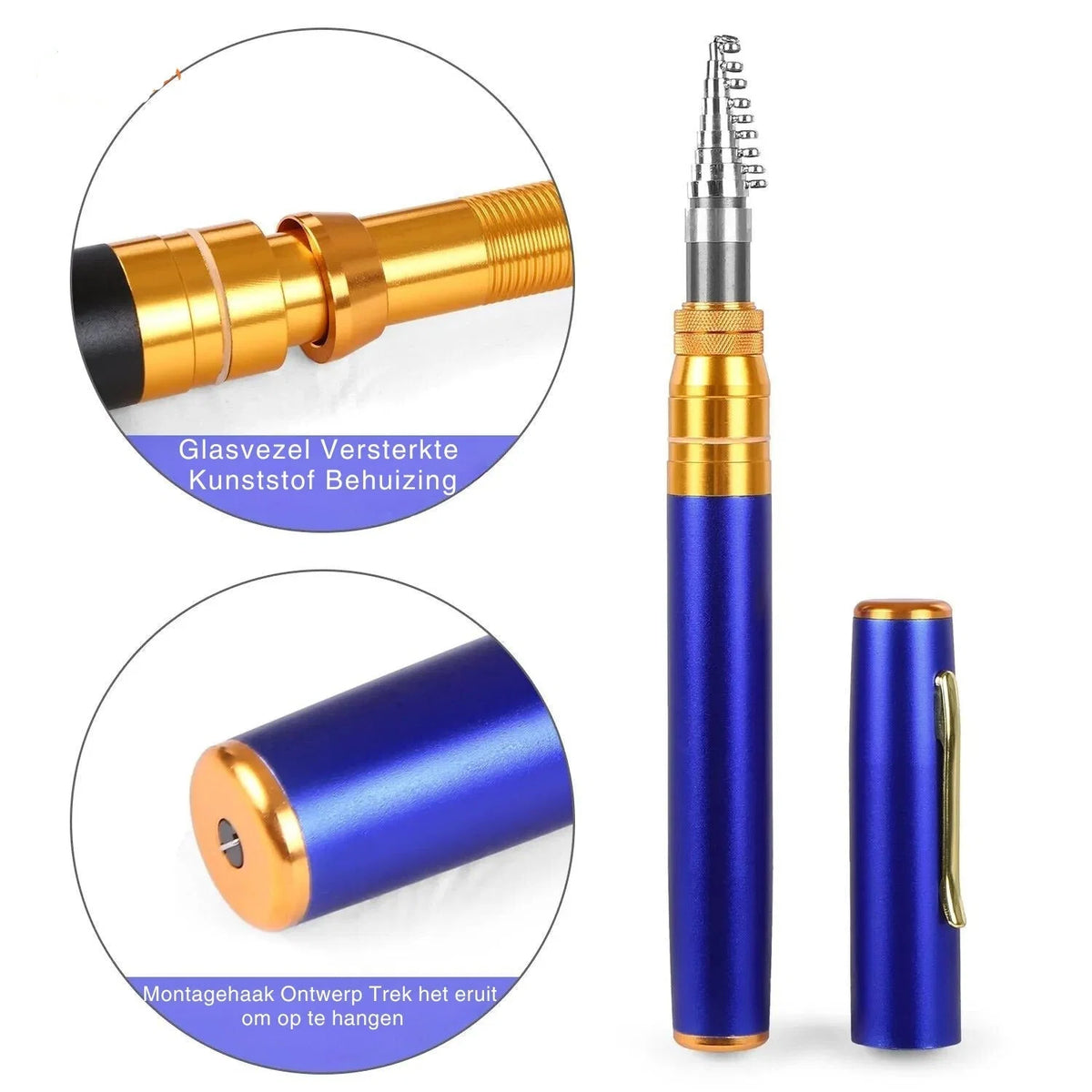 Telescopic Fishing Rod Pocket Sized Corrosion Resistant Aluminum Alloy