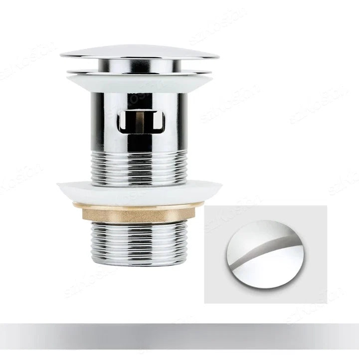 Pop-Up Drain Plug Brass & Stainless Set of 2