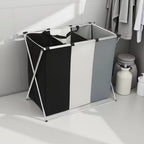 Foldable Aluminum Frame Laundry Sorter (3 Removable Bags)