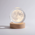 Warm White Glow Night Light - 3D Engraved LED Table Lamp for Home