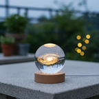 Warm White Glow Night Light - 3D Engraved LED Table Lamp for Home