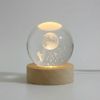Warm White Glow Night Light - 3D Engraved LED Table Lamp for Home