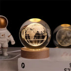 Warm White Glow Night Light - 3D Engraved LED Table Lamp for Home