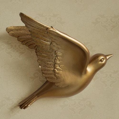 SereneFlight 3D Bird Wall Decor Set - Sophisticated Resin Sculptures