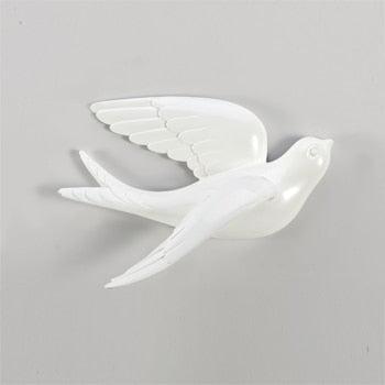 SereneFlight 3D Bird Wall Decor Set - Sophisticated Resin Sculptures