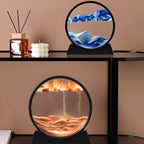 Tabletop Sculpture with Moving Sand Art for Home Decoration