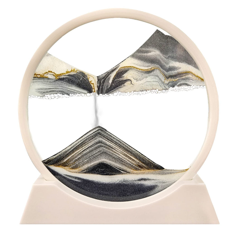 Tabletop Sculpture with Moving Sand Art for Home Decoration