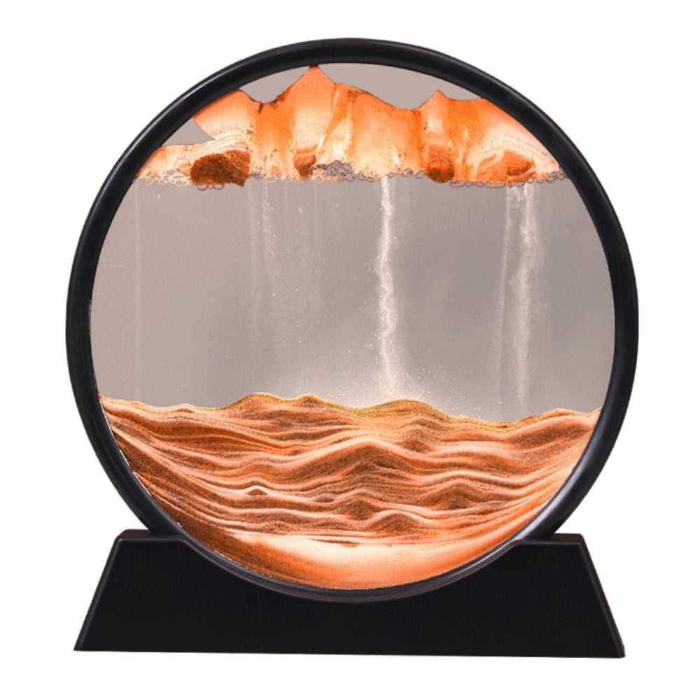 Tabletop Sculpture with Moving Sand Art for Home Decoration