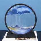 Tabletop Sculpture with Moving Sand Art for Home Decoration