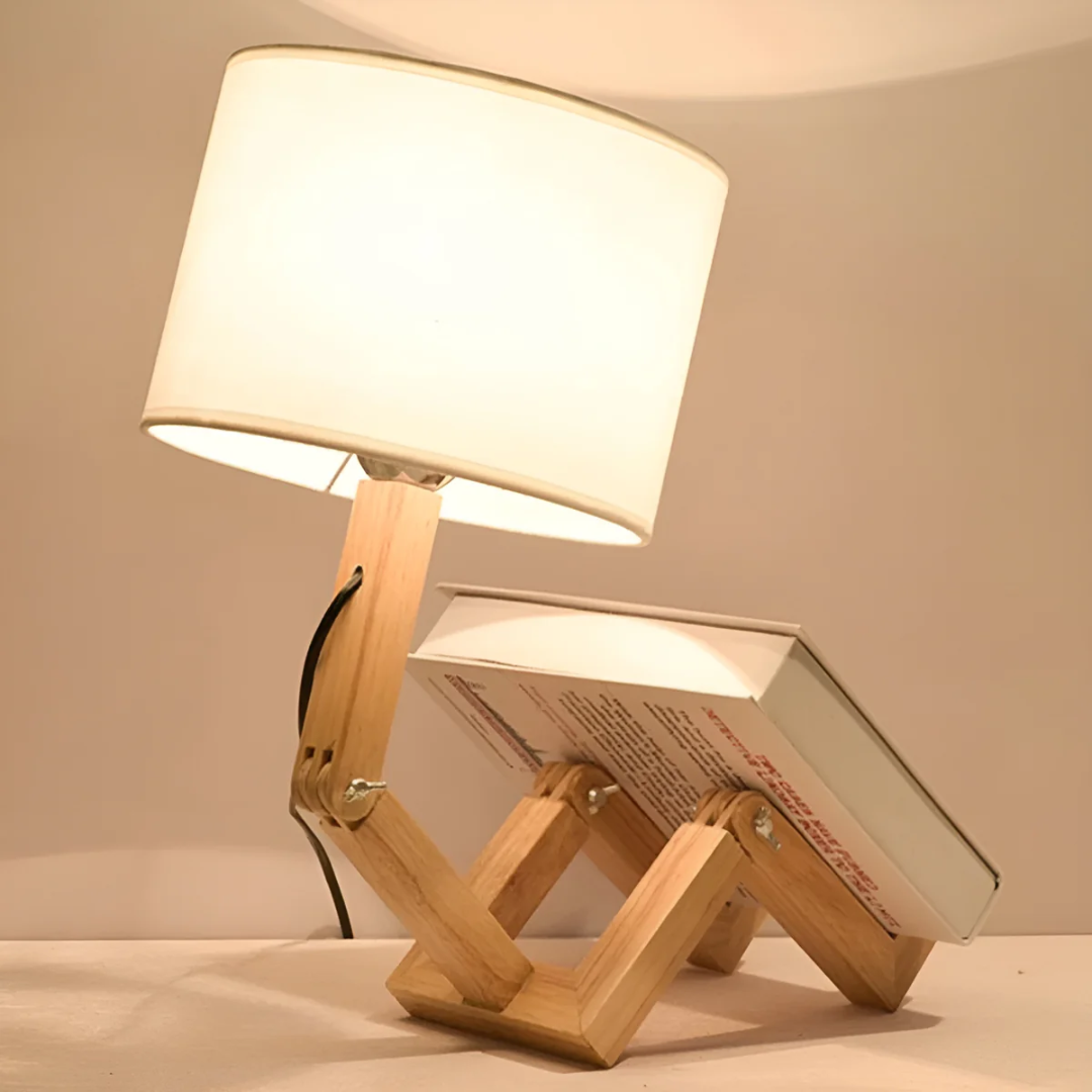 Adjustable Wooden Table Lamp with Unique Design