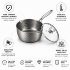 Titanium Non-Stick Dual-Pour Saucepan (1.5–3 Quart)