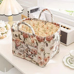 Retro Floral Pattern Storage Basket for Organizing