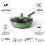 PFOA-Free Nonstick Induction-Compatible Frying Pan (Tempered Glass Lid)