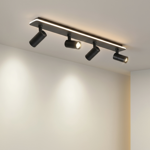 Ceiling Light Fixture with Multiple Spotlights