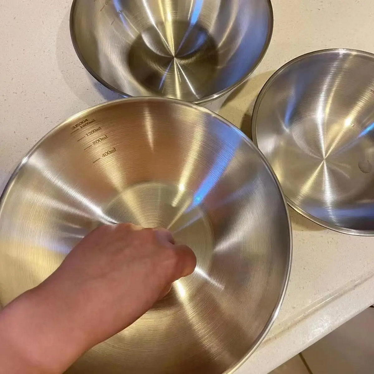 ElegantNest 5-Piece Stainless Steel Mixing Bowl Set