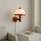 Wall Lamp Featuring Mushroom Design