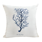 Embroidered Cushion Cover with Ocean Design