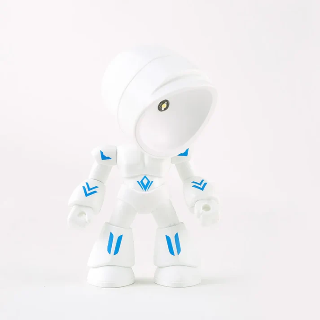 Adjustable Head LED Table Lamp in Robot Design – Plastic Construction
