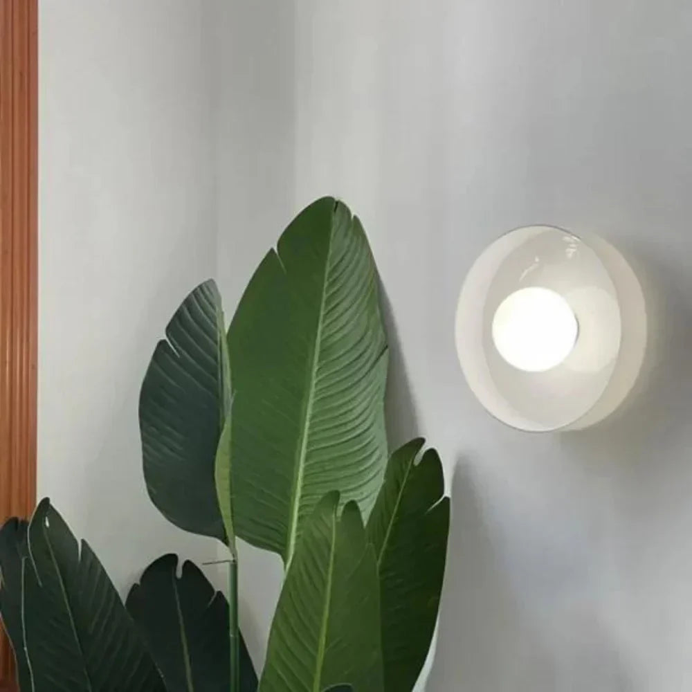 Ceiling and Wall Light Fixture with Central Glass Globe Design
