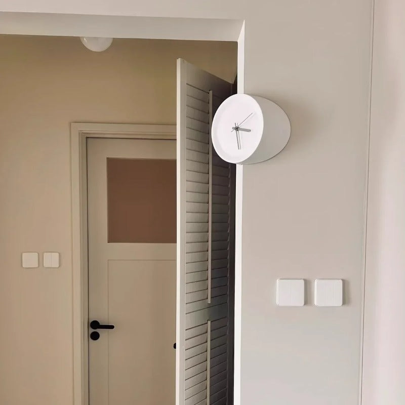 Chic Orange Corner Wall Clock for Modern Homes