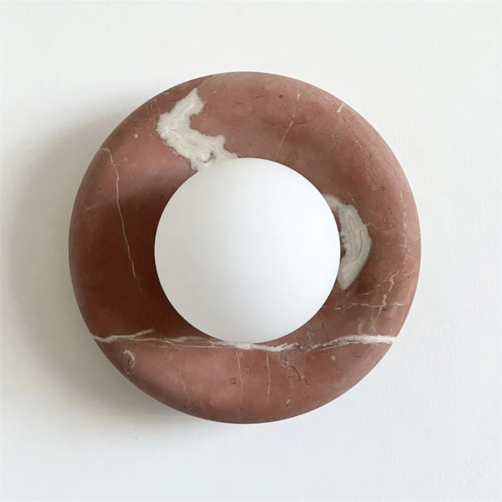 Elegant Indoor LED Wall Light Fixture - Modern Marble Sconce