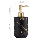Soap Dispenser in Golden Marble Ceramic Finish