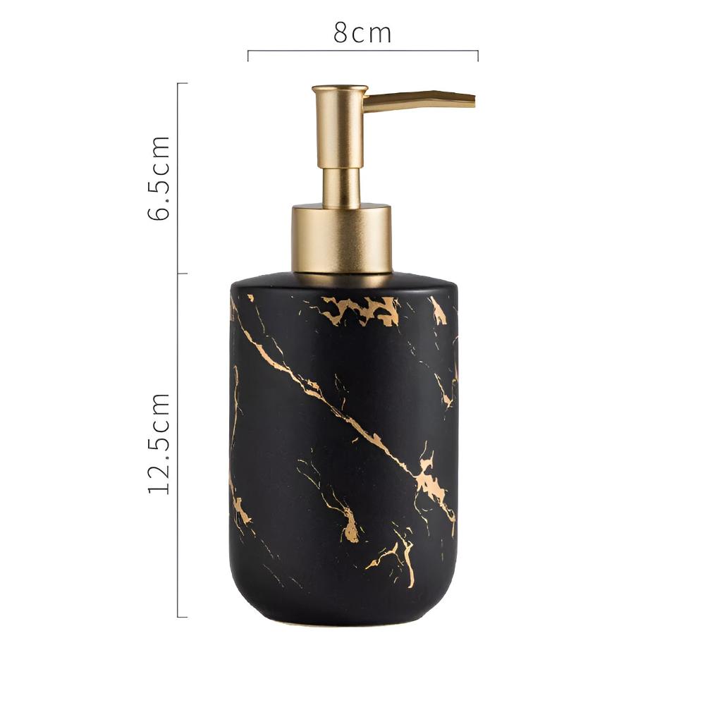 Soap Dispenser in Golden Marble Ceramic Finish