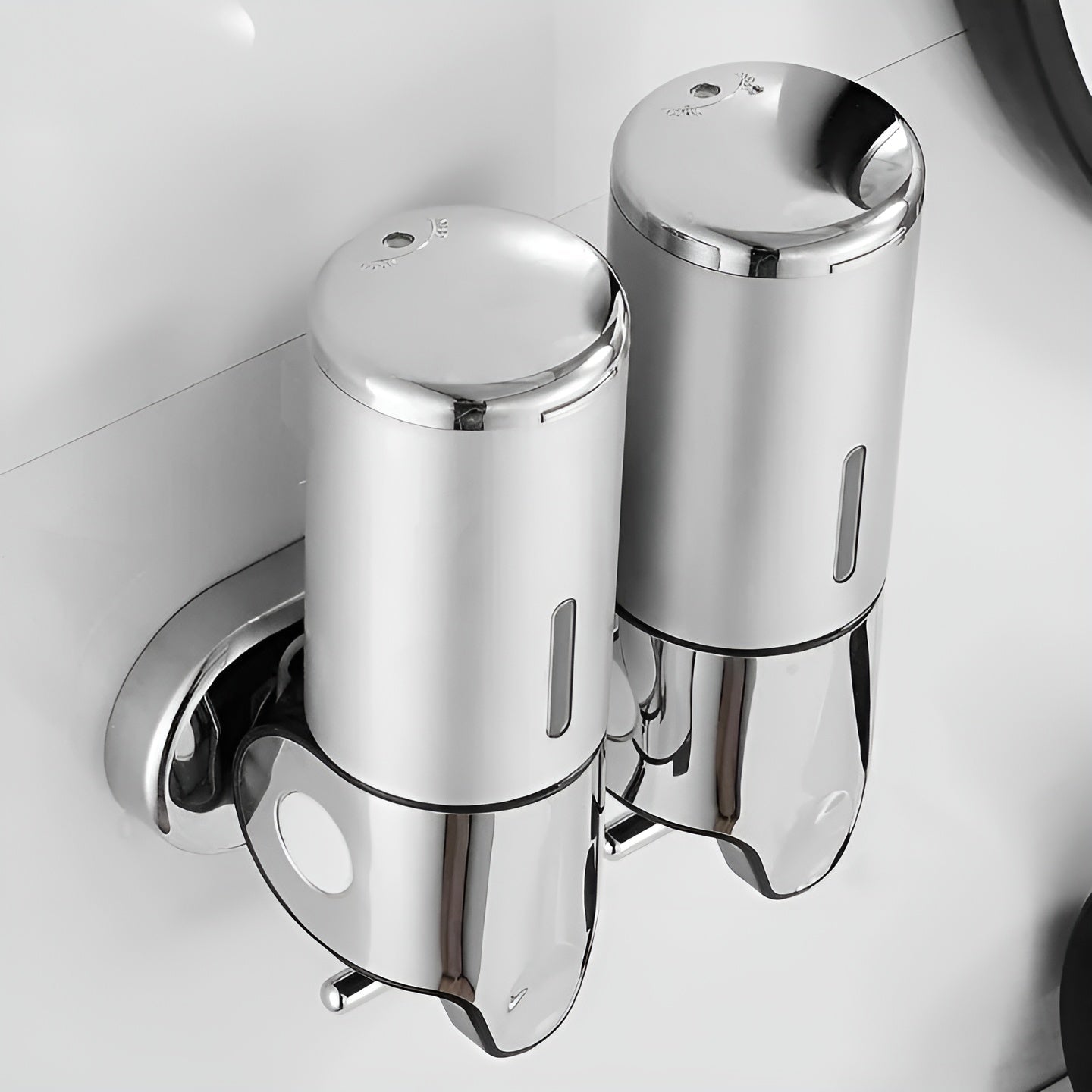Marble-Effect Wall Soap Dispenser for Easy Mounting