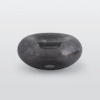 Amber Glass Flush Mount Fixture - Art Deco Style Globe Ceiling Light