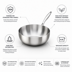Coating-Free Non-Stick 304 Stainless Steel Frying Pan (26 cm)