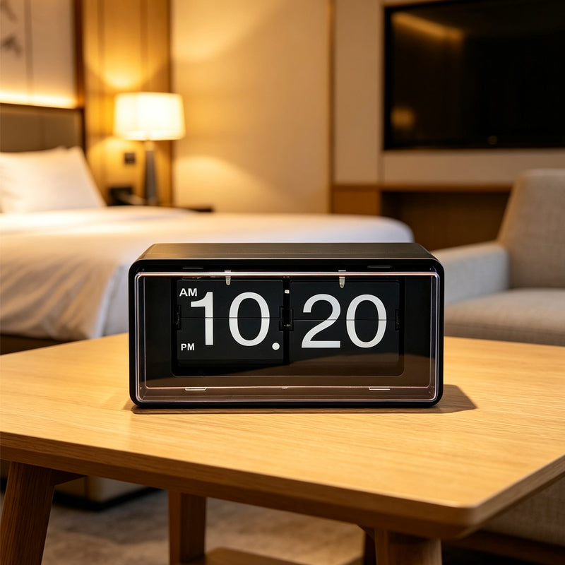 Vintage Style Flip Clock with Automatic Time Display