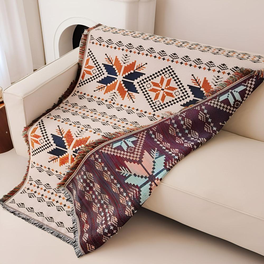 Moroccan Pattern Picnic Blanket - Boho Style Mat for Outdoor Use
