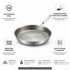 304 Stainless Steel Titanium Non-Stick Frying Pan (28 cm)