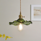 Elegant Flower Glass LED Pendant Light for Room Illumination
