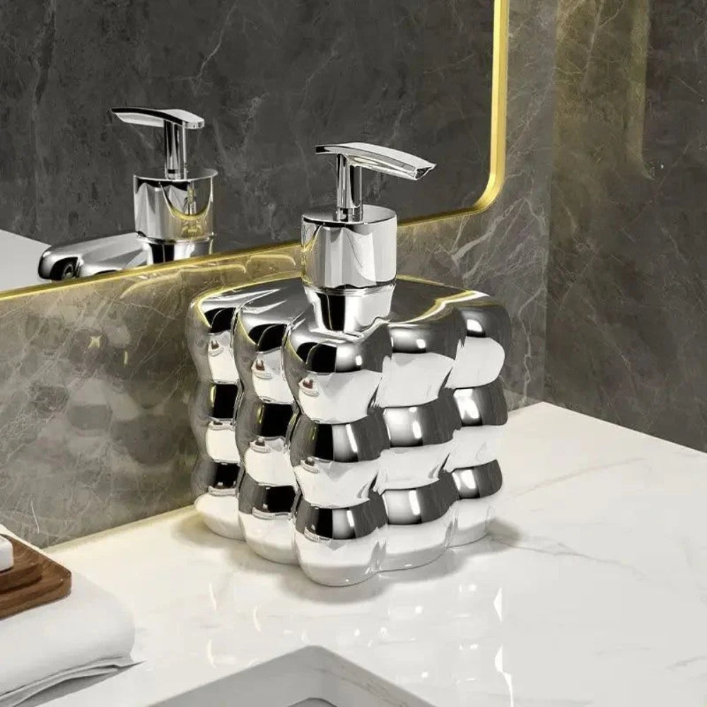 Ceramic Soap Dispenser with Puff Bubble Design