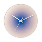 Modern Gradient Design Wall Clock in Sunset Glass Finish