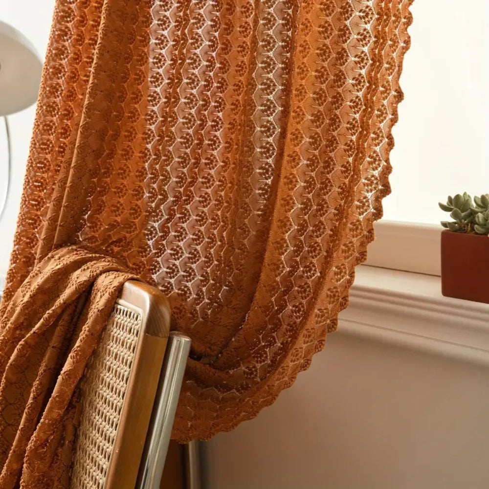 Crochet Bohemian Curtain for Sunlight Filtering