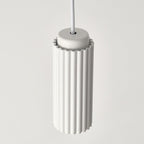 Elegant Ribbed White Pendant Light for Stylish Kitchens