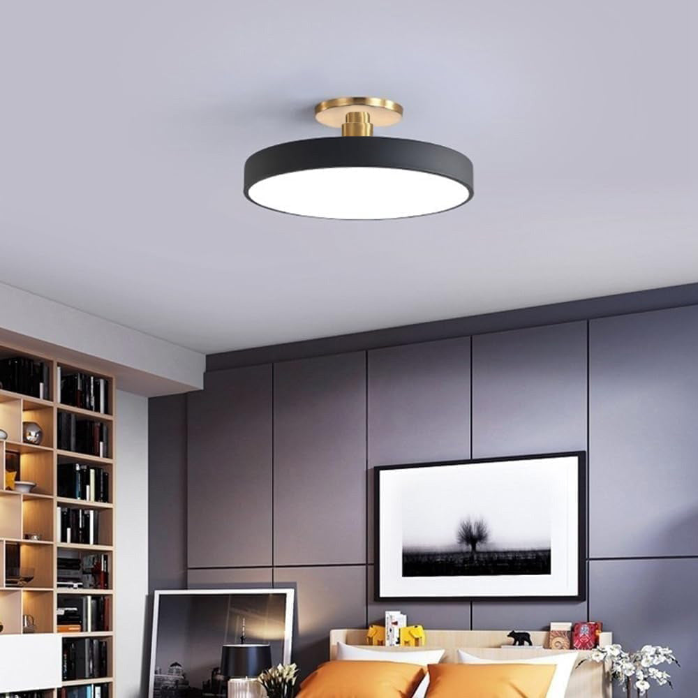 Stylish Dual-Tone LED Ceiling Fixture with Remote Dimming