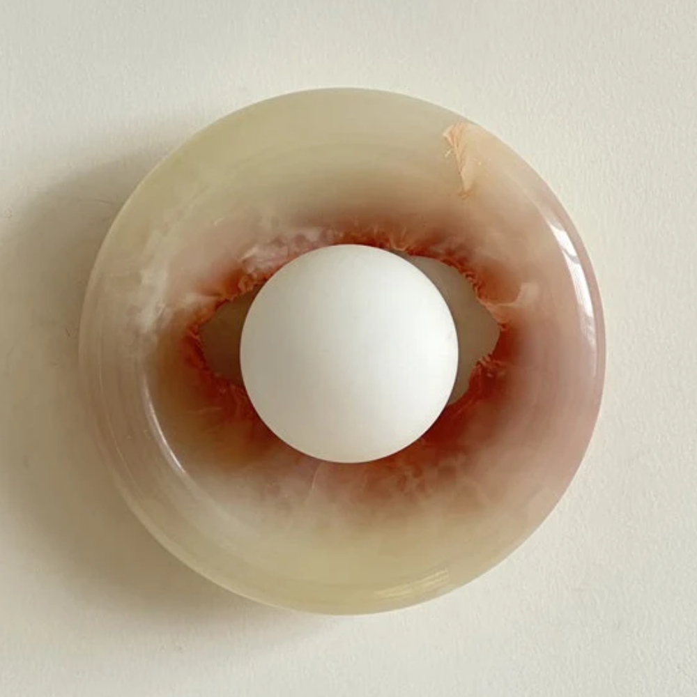 Elegant Indoor LED Wall Light Fixture - Modern Marble Sconce