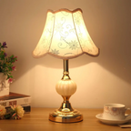 Elegant Floral Design Scandinavian Table Lamp in Vintage Style