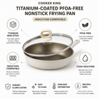 Titanium-Coated PFOA-Free Nonstick Frying Pan (Induction Compatible)